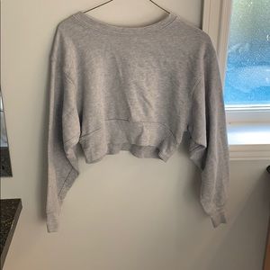 cropped crew neck